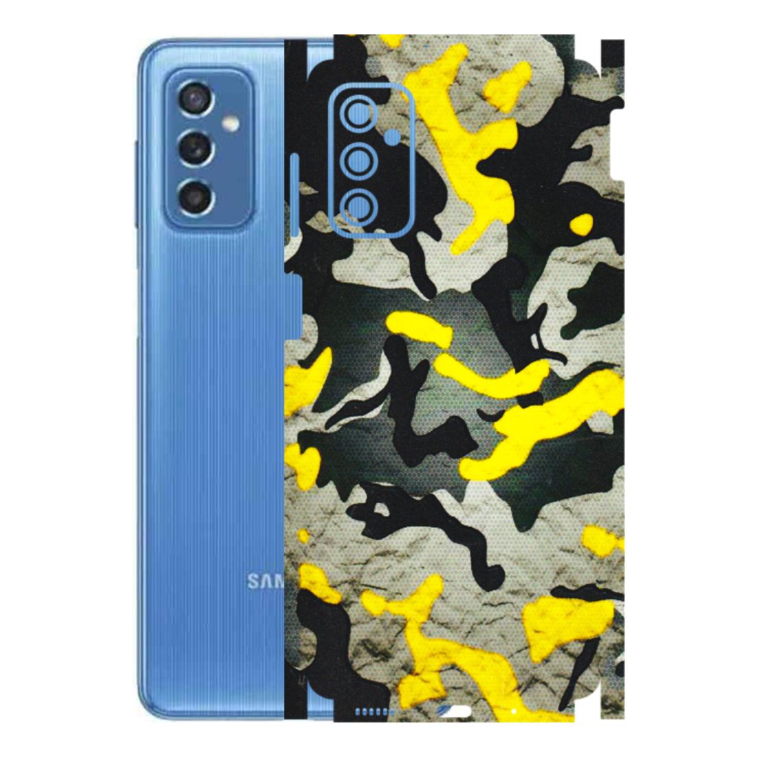 Samsung M/F/Note/Flip and C Phone Skins (All Models) - Yellow Camouflage - 3D Embossed Finish (L-61) Samsung Galaxy M52 (5G)