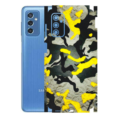Samsung M/F/Note/Flip and C Phone Skins (All Models) - Yellow Camouflage - 3D Embossed Finish (L-61) Samsung Galaxy M52 (5G)