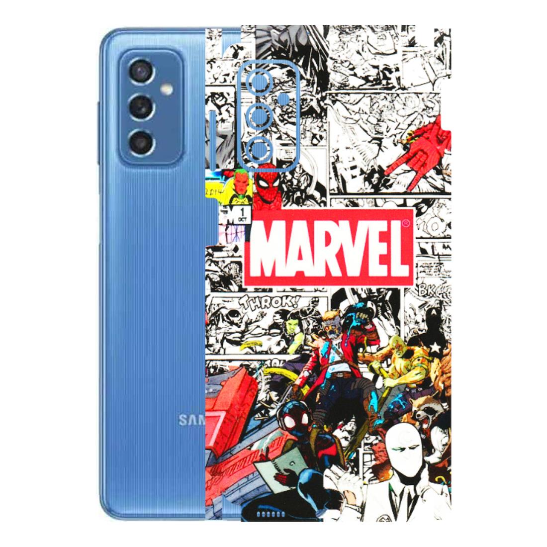 Samsung M/F/Note/Flip and C Phone Skins (All Models) - Marvel Colorful Comic - 3D Embossed Finish (L-64) Samsung Galaxy M52 (5G)