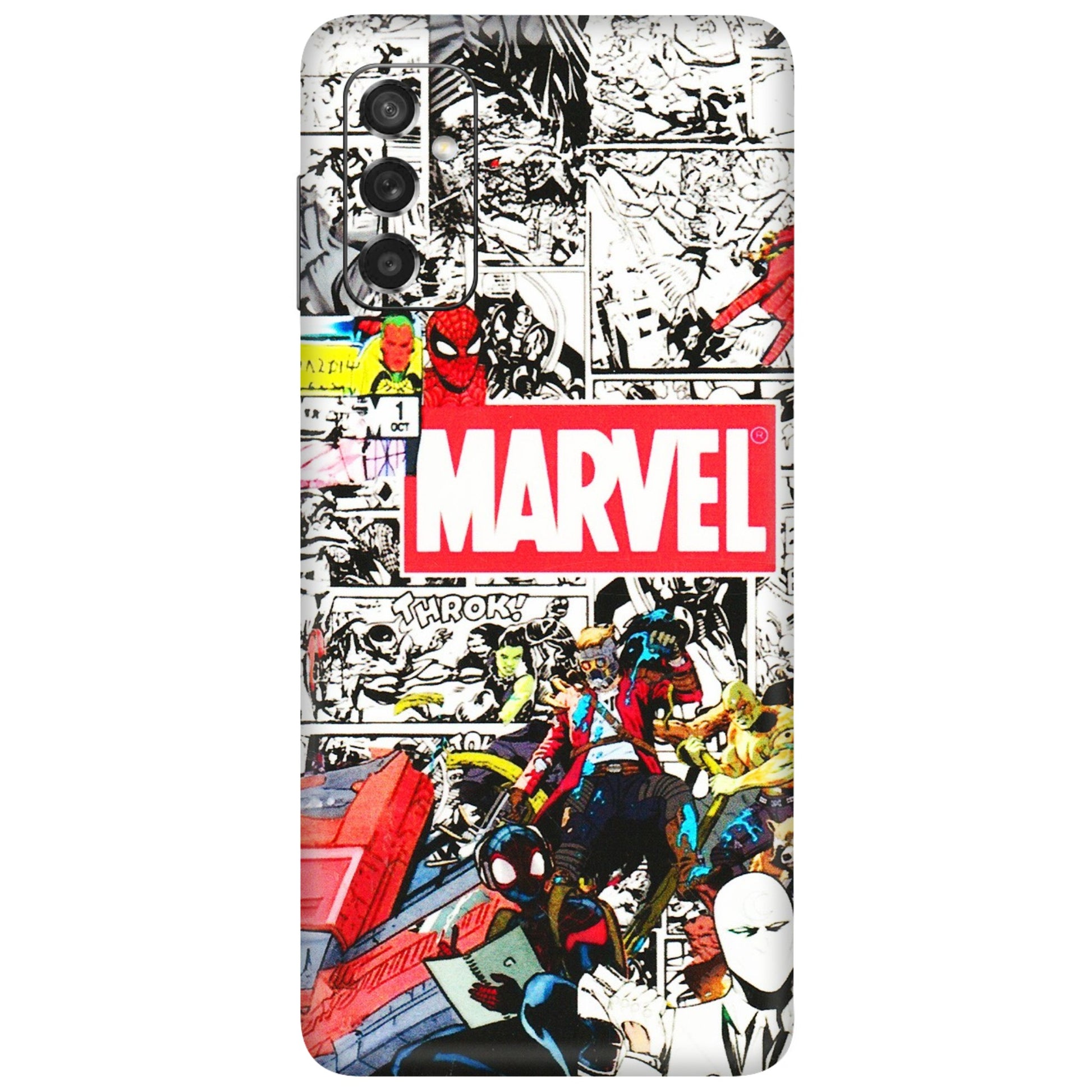 Samsung M/F/Note/Flip and C Phone Skins (All Models) - Marvel Colorful Comic - 3D Embossed Finish (L-64) Samsung Galaxy M52 (5G)