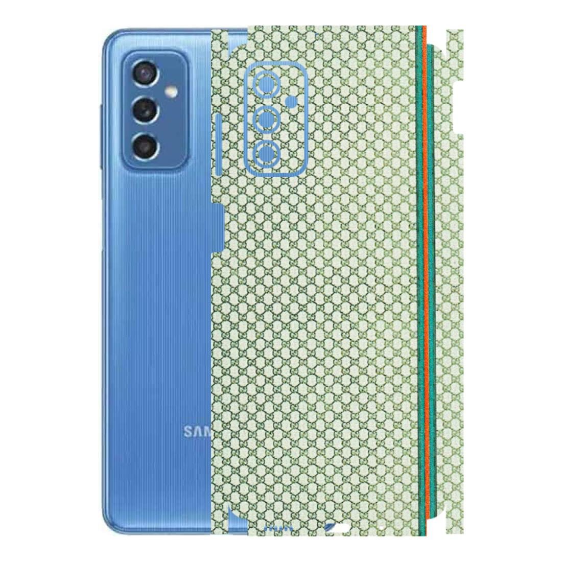 Samsung M/F/Note/Flip and C Phone Skins (All Models) - Gucci Fabric Pattern - 3D Embossed Finish (L-73) Samsung Galaxy M52 (5G)