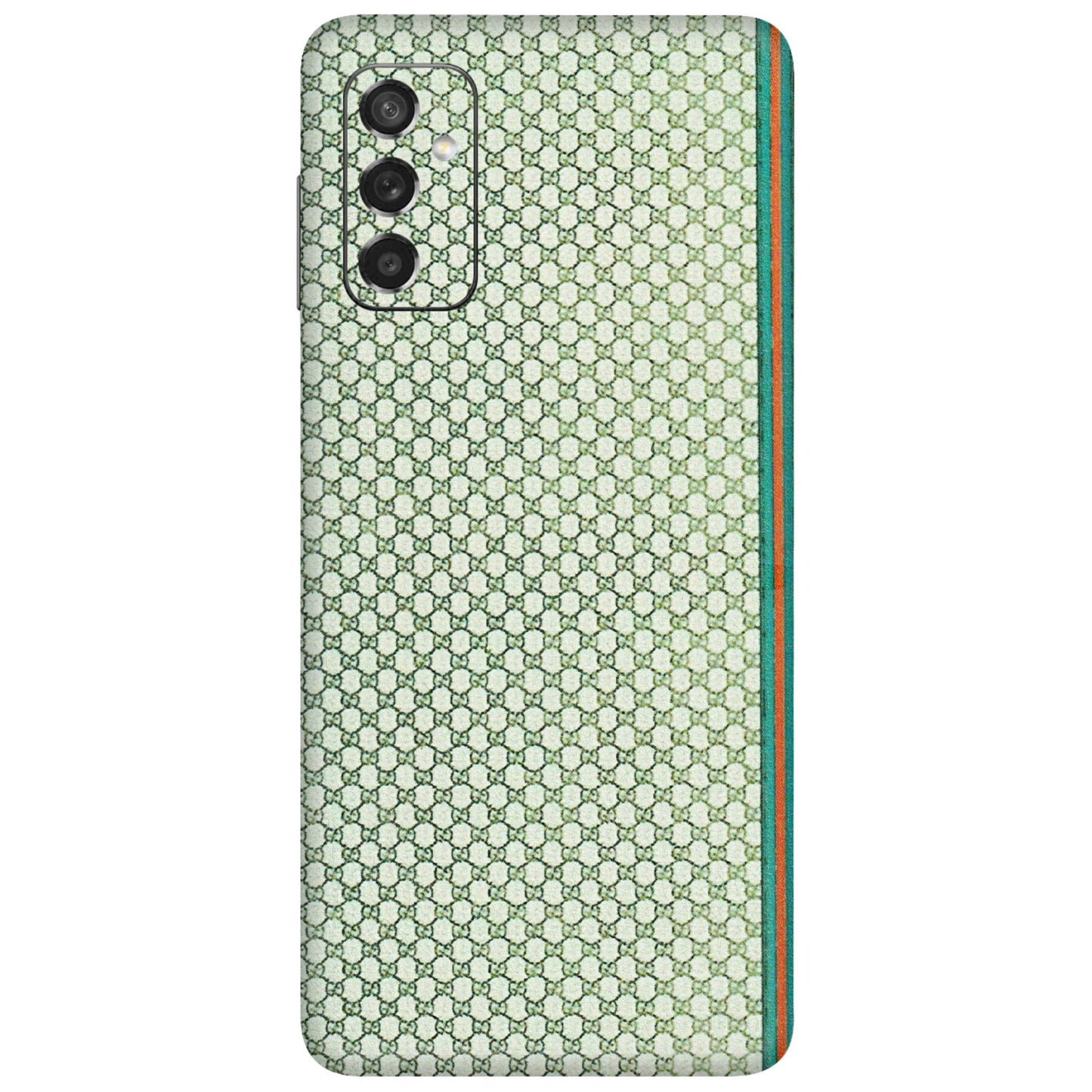 Samsung M/F/Note/Flip and C Phone Skins (All Models) - Gucci Fabric Pattern - 3D Embossed Finish (L-73) Samsung Galaxy M52 (5G)