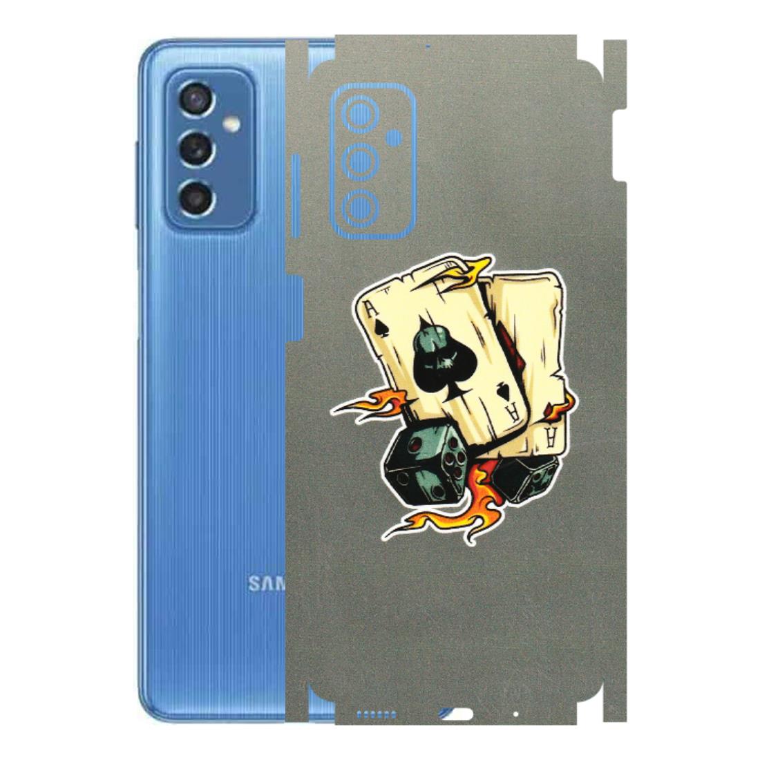 Samsung M/F/Note/Flip and C Phone Skins (All Models) - Grey Cards Of Ace - 3D Embossed Finish (L-77) Samsung Galaxy M52 (5G)