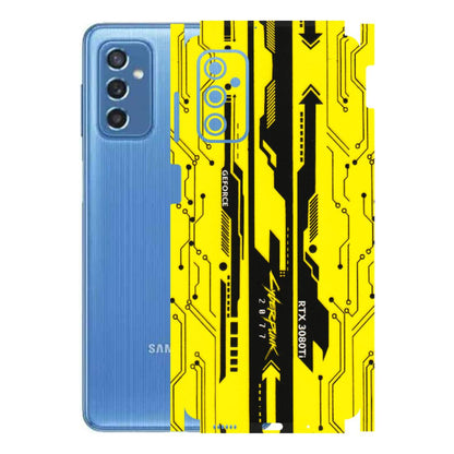 Samsung M/F/Note/Flip and C Phone Skins (All Models) - Yellow Cyberpunk - 3D Embossed Finish (L-93) Samsung Galaxy M52 (5G)