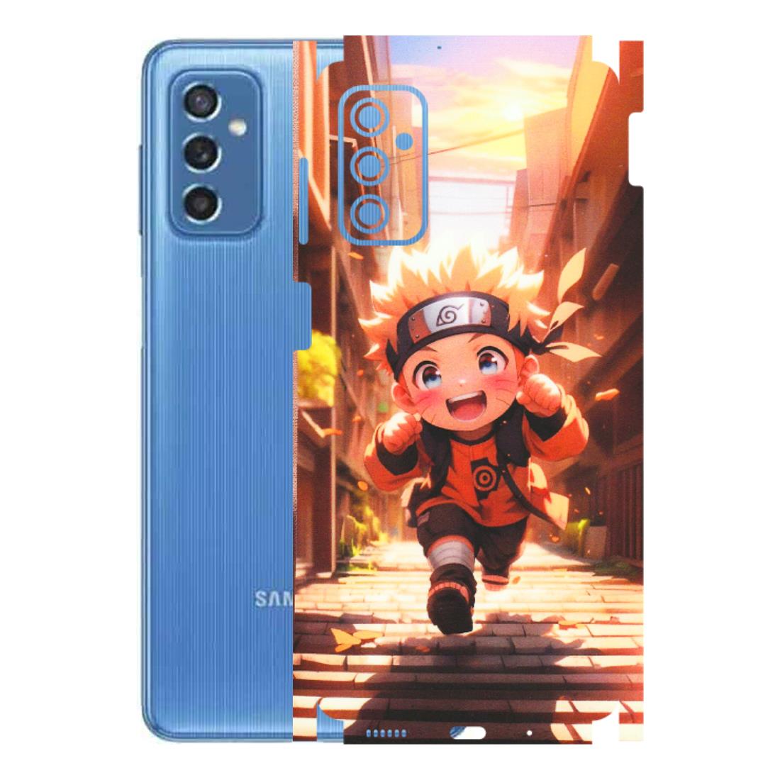 Samsung M/F/Note/Flip and C Phone Skins (All Models) - Naruto Cute Toon Running - Matte Finish (M-04) Samsung Galaxy M52 (5G)