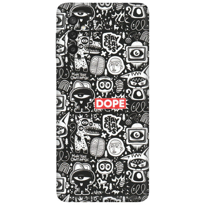 Samsung M/F/Note/Flip and C Phone Skins (All Models) - Dope Stay Classy Black Doodles - Matte Finish (M-126) Samsung Galaxy M52 (5G)