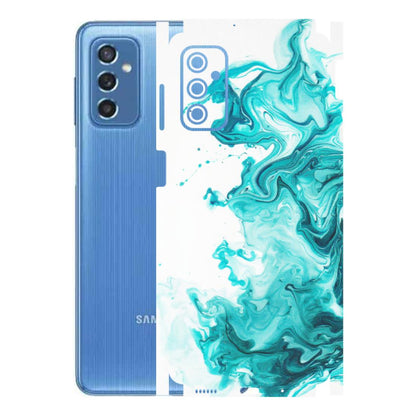 Samsung M/F/Note/Flip and C Phone Skins (All Models) - Sky Blue Abstract Colour - Matte Finish (M-146) Samsung Galaxy M52 (5G)