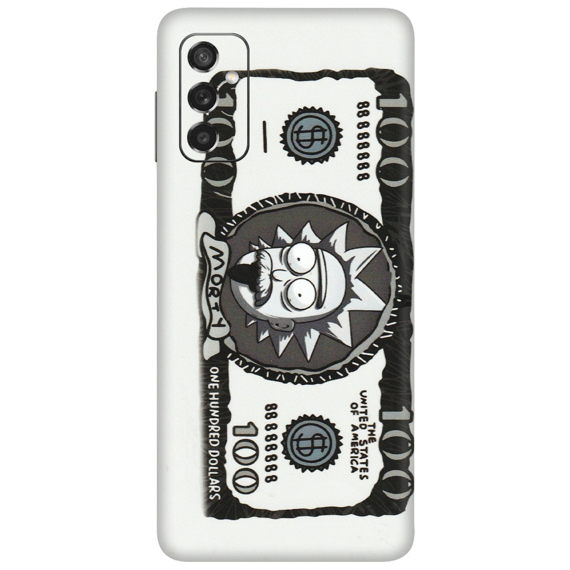 Samsung M/F/Note/Flip and C Phone Skins (All Models) - Rick And Morty Hundred Dollar Anime - Matte Finish (M-161) Samsung Galaxy M52 (5G)