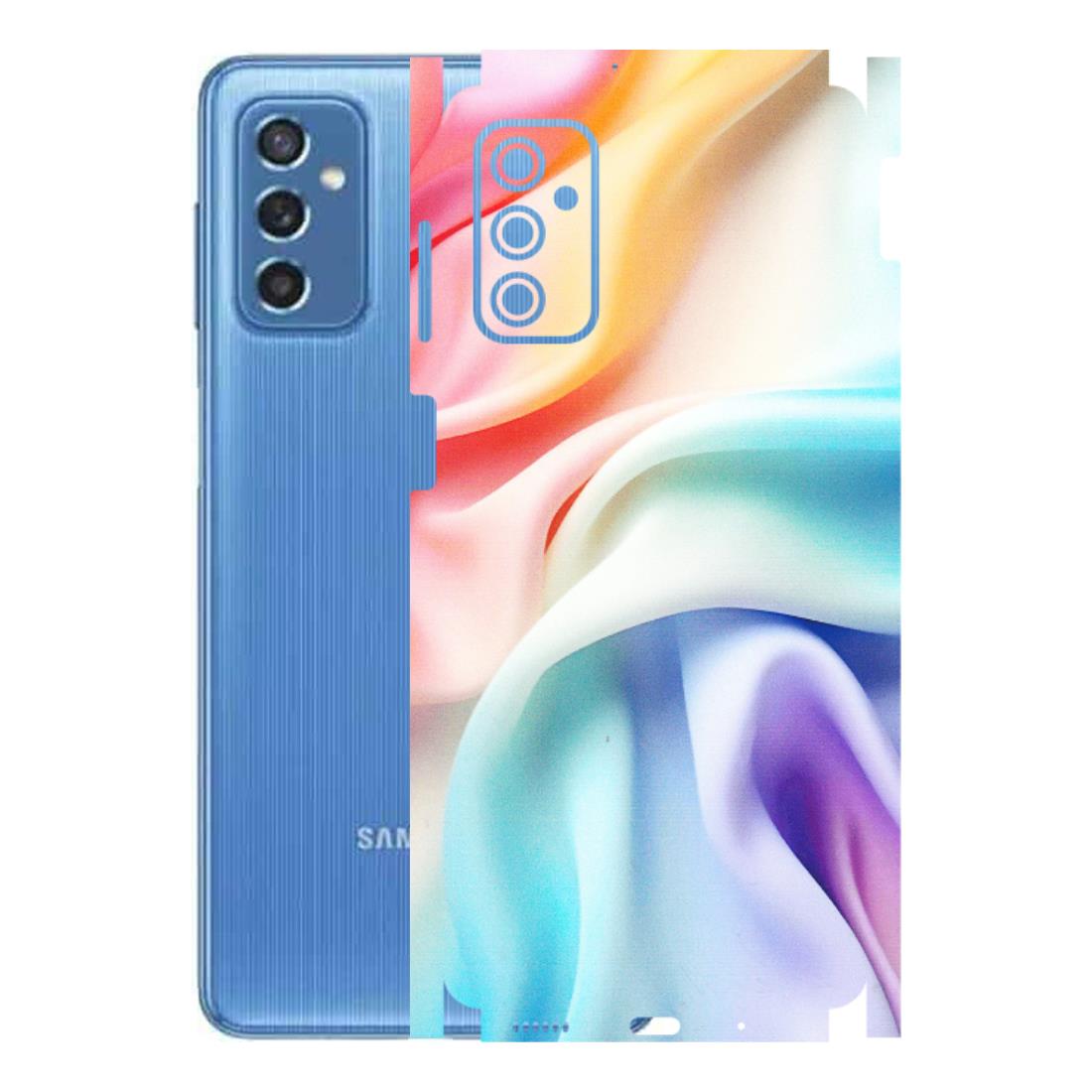 Samsung M/F/Note/Flip and C Phone Skins (All Models) - Colourful Silk Cloth - Matte Finish (M-165) Samsung Galaxy M52 (5G)