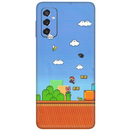 Samsung M/F/Note/Flip and C Phone Skins (All Models) - Mario Game Scene - Matte Finish (M-24) Samsung Galaxy M52 (5G)