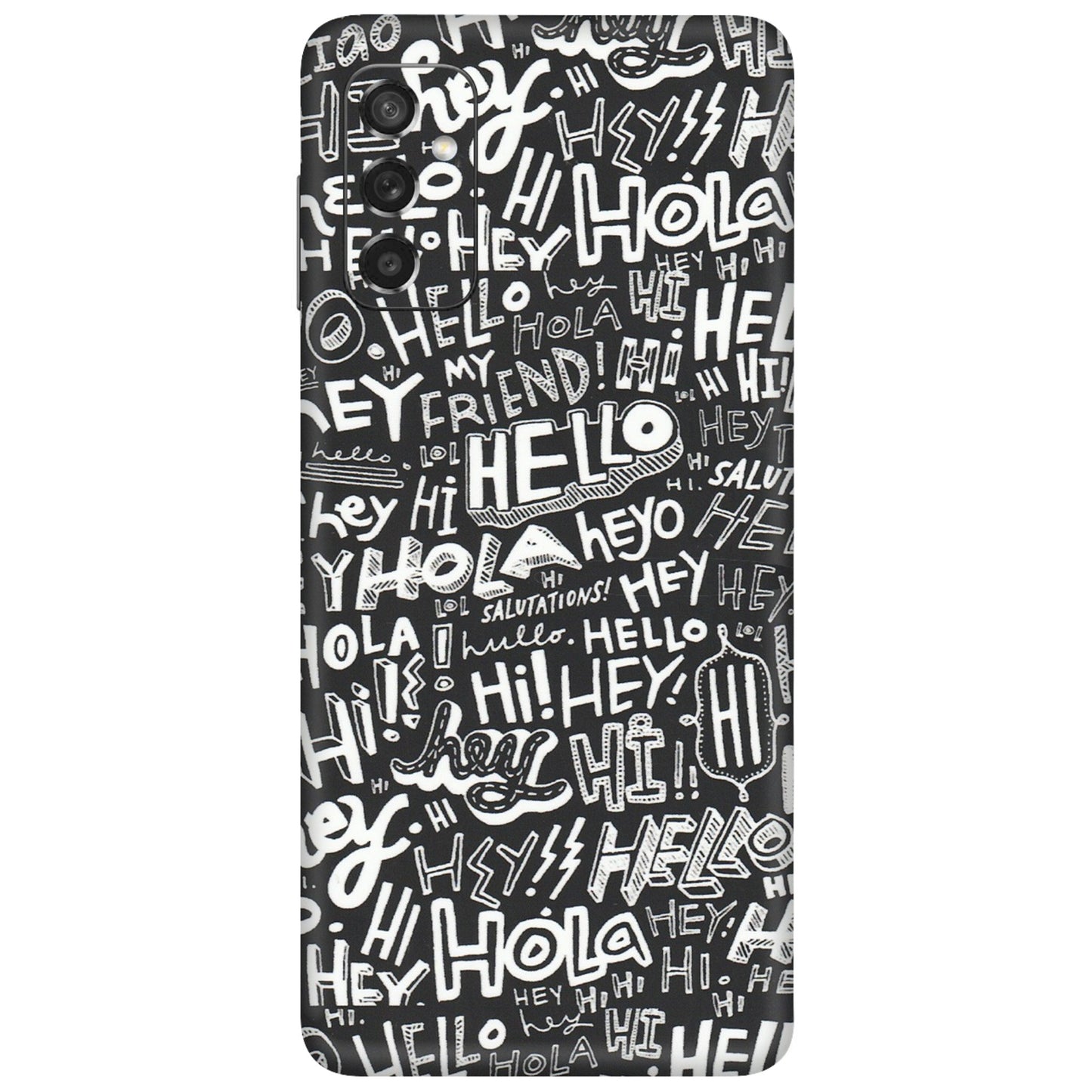 Samsung M/F/Note/Flip and C Phone Skins (All Models) - Hi Hello Doodles - Matte Finish (M-25) Samsung Galaxy M52 (5G)