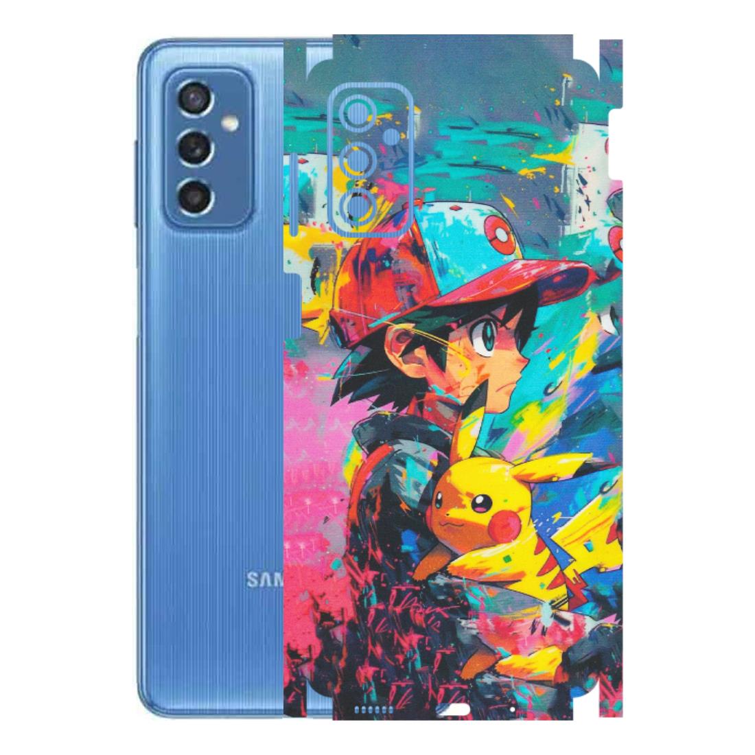 Samsung M/F/Note/Flip and C Phone Skins (All Models) - Ash & Pikachu - Matte Finish (M-26) Samsung Galaxy M52 (5G)