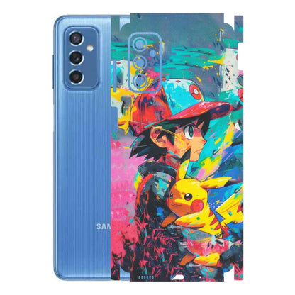 Samsung M/F/Note/Flip and C Phone Skins (All Models) - Ash & Pikachu - Matte Finish (M-26) Samsung Galaxy M52 (5G)