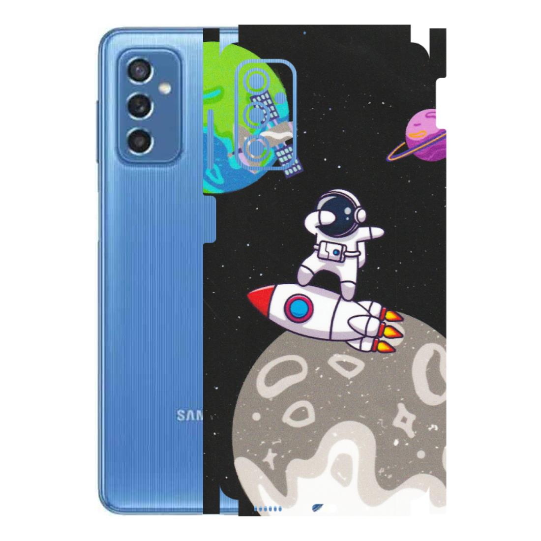 Samsung M/F/Note/Flip and C Phone Skins (All Models) - Astronaut Vibing Toon Running - Matte Finish (M-39) Samsung Galaxy M52 (5G)