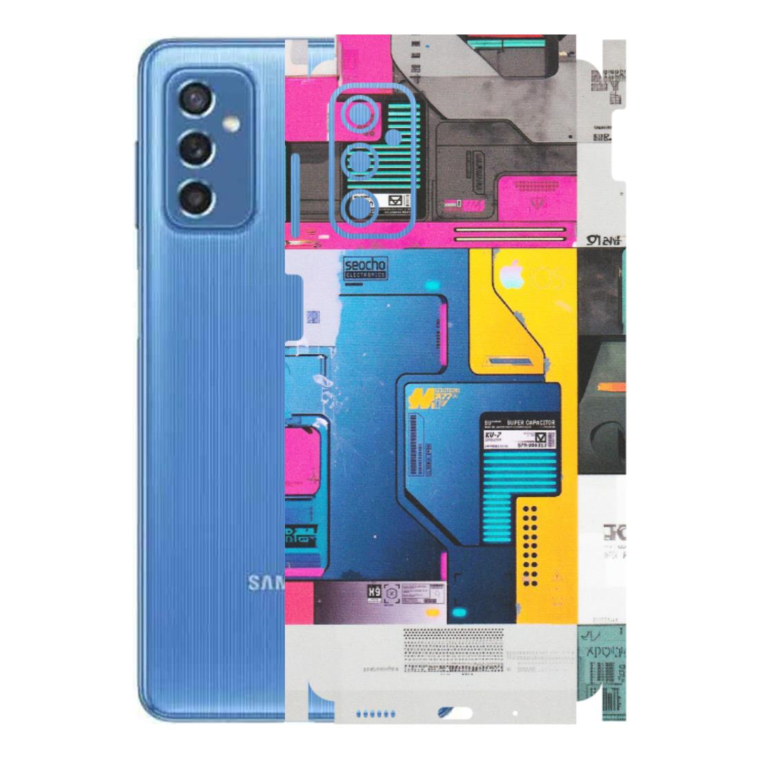 Samsung M/F/Note/Flip and C Phone Skins (All Models) - Colourfull Motherboard Internals - Matte Finish (M-55) Samsung Galaxy M52 (5G)