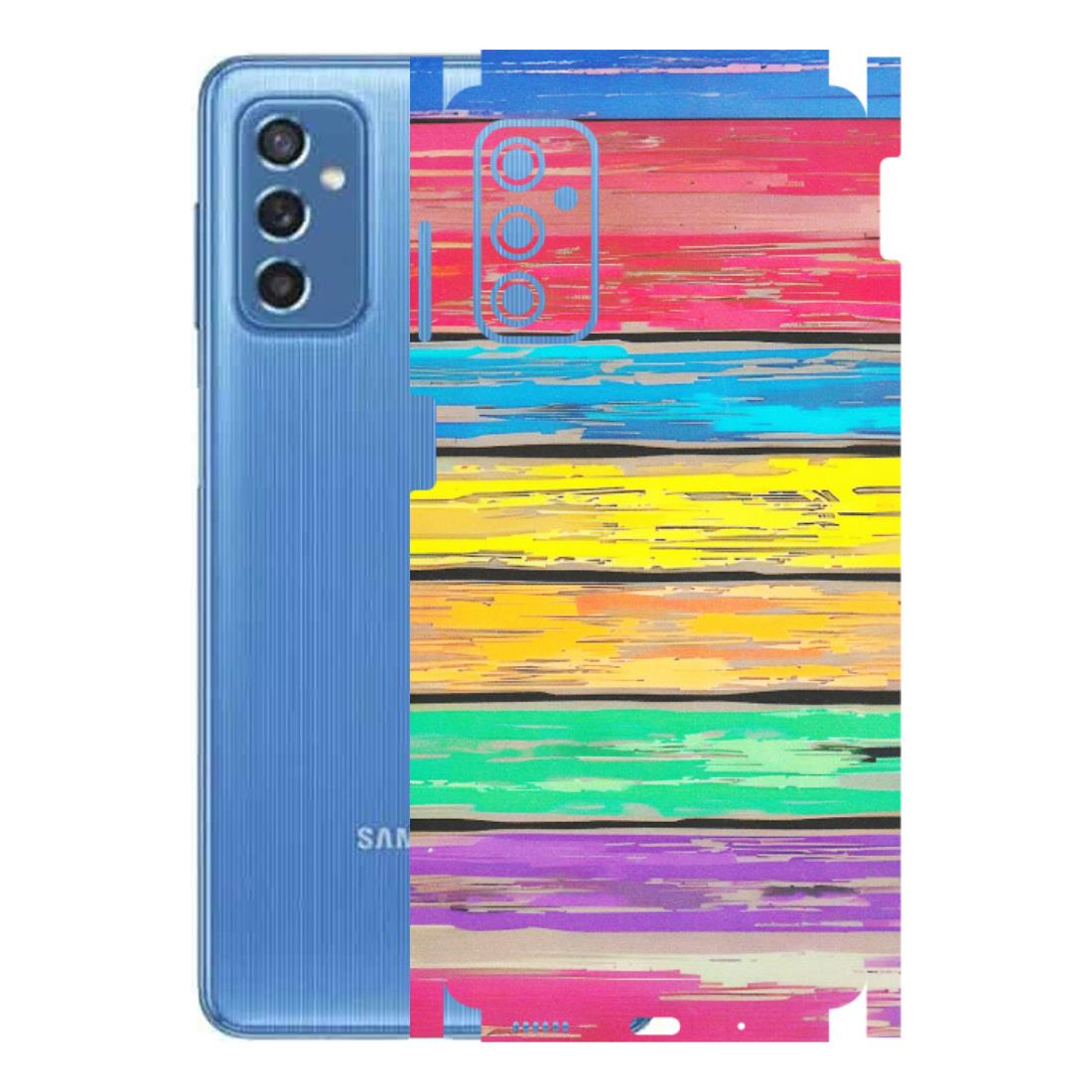 Samsung M/F/Note/Flip and C Phone Skins (All Models) - Multi Colour Wooden Wall - Matte Finish (M-96) Samsung Galaxy M52 (5G)