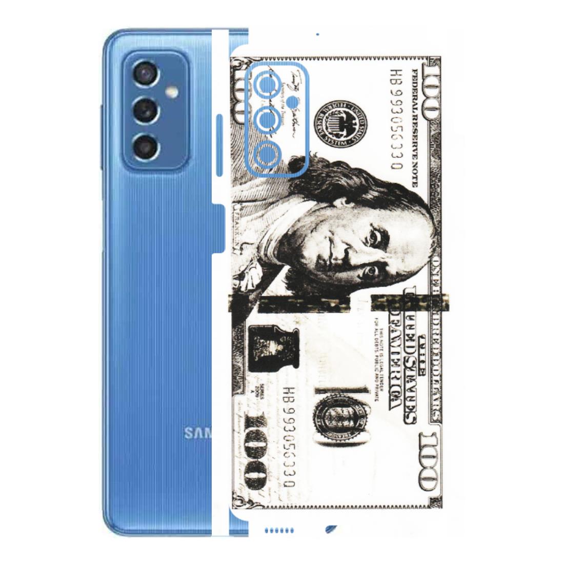 Samsung M/F/Note/Flip and C Phone Skins (All Models) - 100 Dollar Currency - Transparent Finish (T-01) Samsung Galaxy M52 (5G)