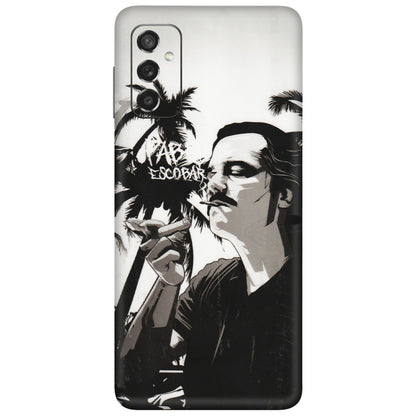 Samsung M/F/Note/Flip and C Phone Skins (All Models) - Pab Escobar - Transparent Finish (T-05) Samsung Galaxy M52 (5G)