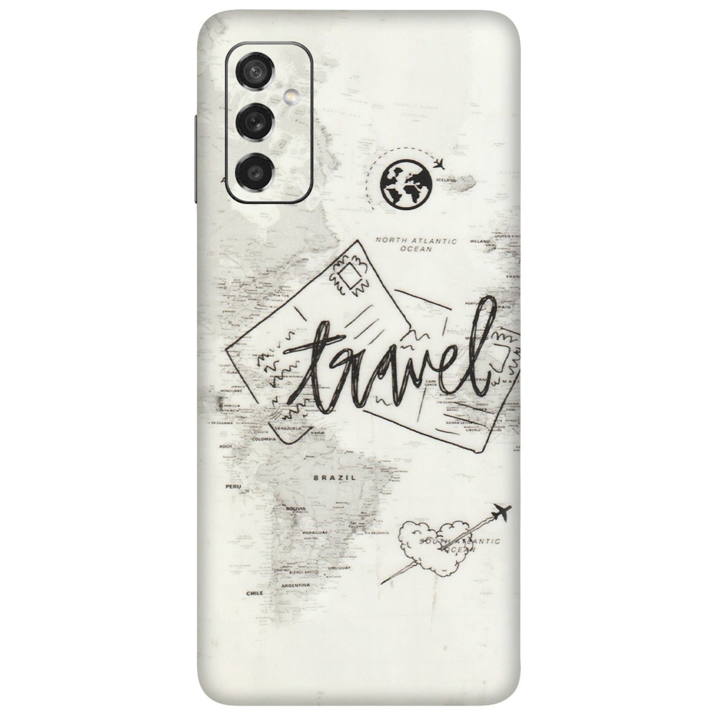 Samsung M/F/Note/Flip and C Phone Skins (All Models) - Travel Ticket - Transparent Finish (T-06) Samsung Galaxy M52 (5G)