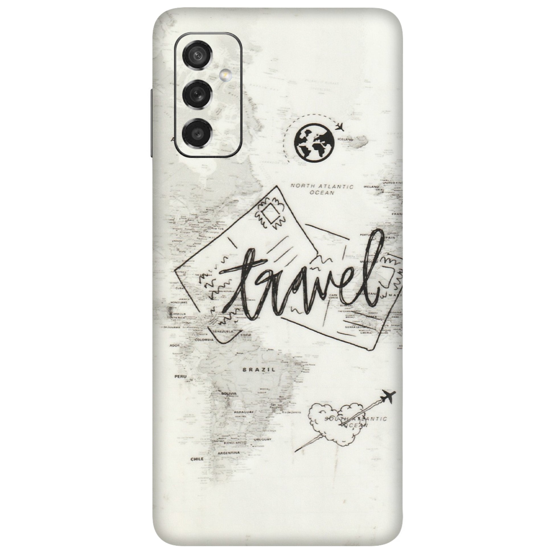 Samsung M/F/Note/Flip and C Phone Skins (All Models) - Travel Ticket - Transparent Finish (T-06) Samsung Galaxy M52 (5G)