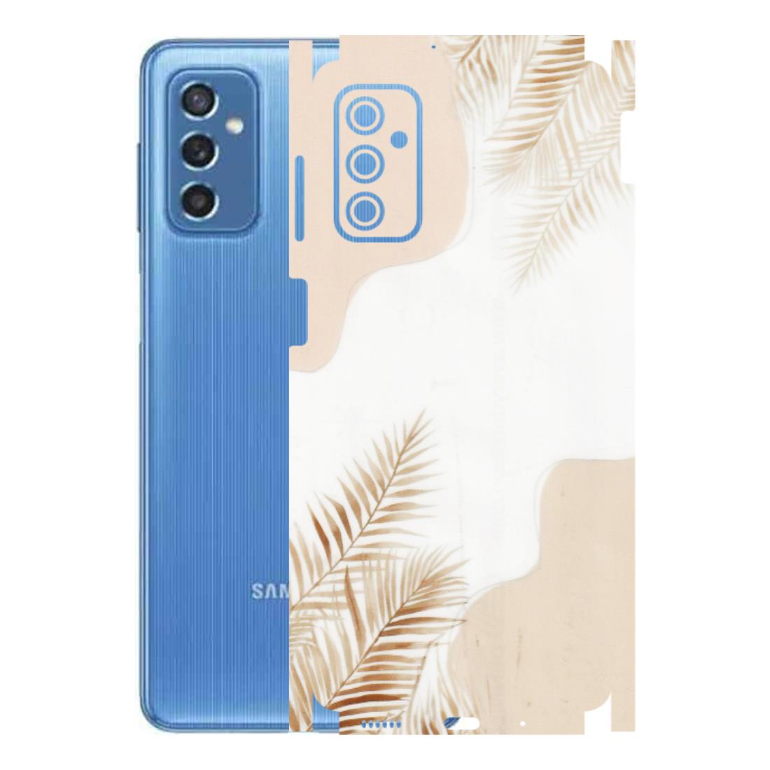 Samsung M/F/Note/Flip and C Phone Skins (All Models) - Gold Petals Abstract - Transparent Finish (T-08) Samsung Galaxy M52 (5G)
