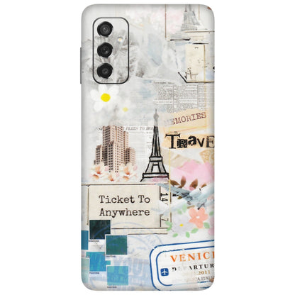 Samsung M/F/Note/Flip and C Phone Skins (All Models) - Travel Memories - Transparent Finish (T-09) Samsung Galaxy M52 (5G)