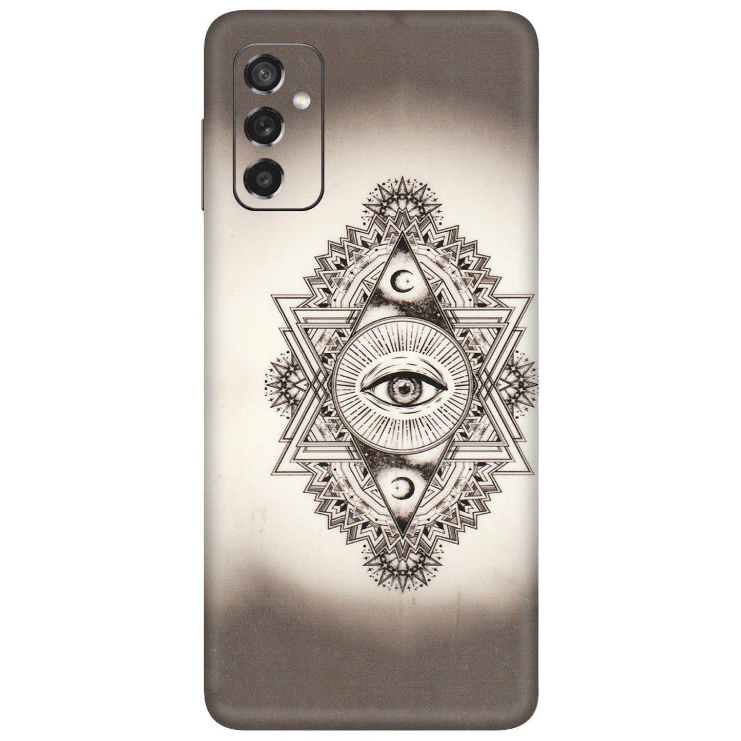 Samsung M/F/Note/Flip and C Phone Skins (All Models) - Illuminati Great Eye - Transparent Finish (T-14) Samsung Galaxy M52 (5G)