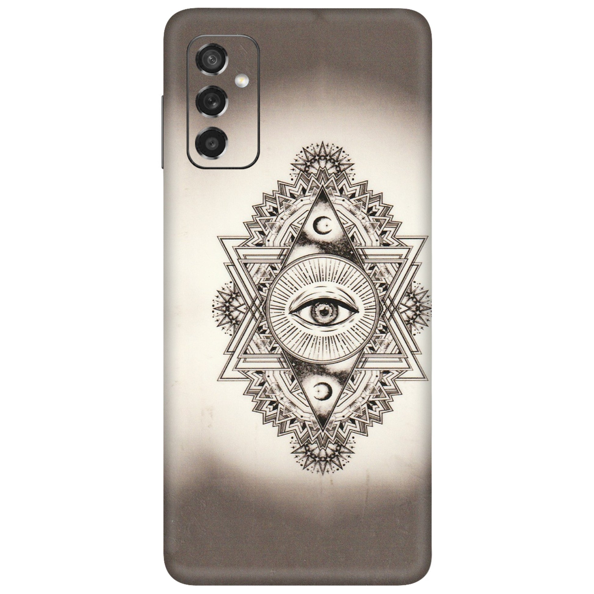 Samsung M/F/Note/Flip and C Phone Skins (All Models) - Illuminati Great Eye - Transparent Finish (T-14) Samsung Galaxy M52 (5G)