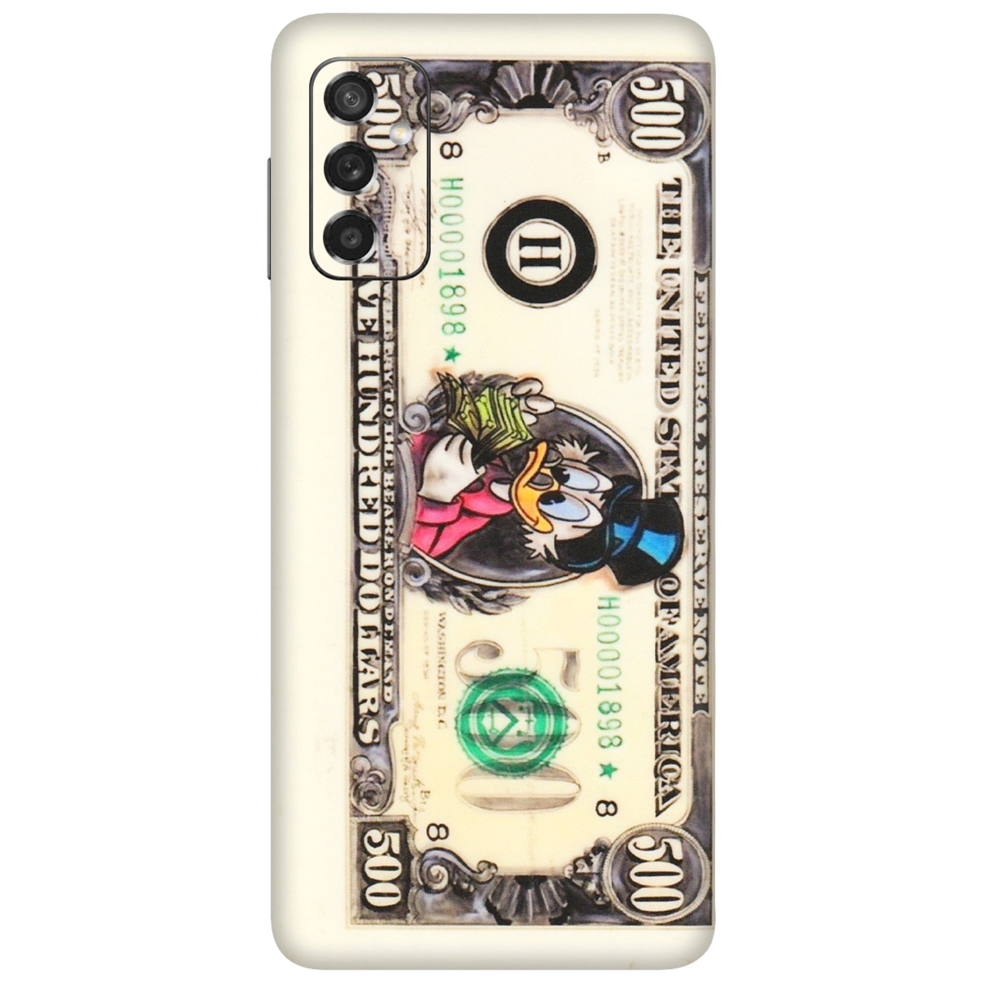 Samsung M/F/Note/Flip and C Phone Skins (All Models) - Five Hundred Dollar Duck - Transparent Finish (T-15) Samsung Galaxy M52 (5G)