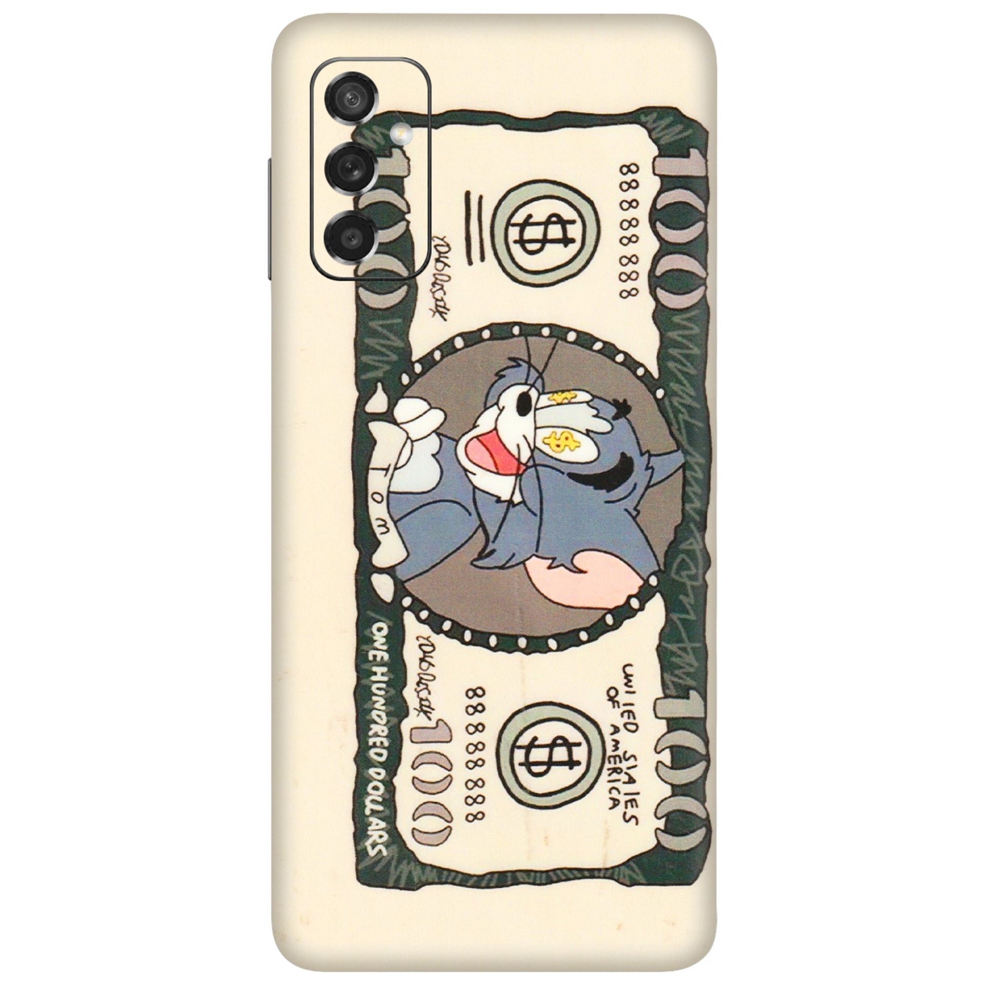 Samsung M/F/Note/Flip and C Phone Skins (All Models) - One Hundred Dollar Tom - Transparent Finish (T-16) Samsung Galaxy M52 (5G)