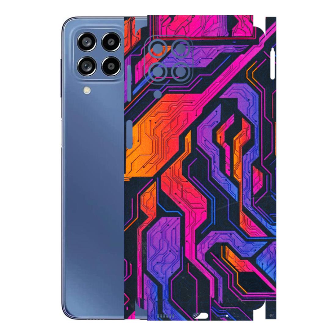 Samsung M/F/Note/Flip and C Phone Skins (All Models) - Tech Circuits Futuristic - 3D Embossed Finish (L-07) Samsung Galaxy M53 (5G)