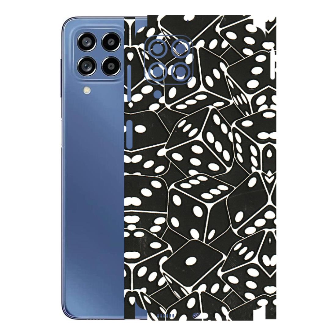 Samsung M/F/Note/Flip and C Phone Skins (All Models) - Big Black Dices - 3D Embossed Finish (L-106) Samsung Galaxy M53 (5G)