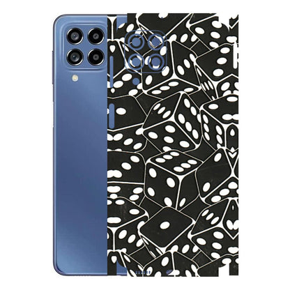 Samsung M/F/Note/Flip and C Phone Skins (All Models) - Big Black Dices - 3D Embossed Finish (L-106) Samsung Galaxy M53 (5G)