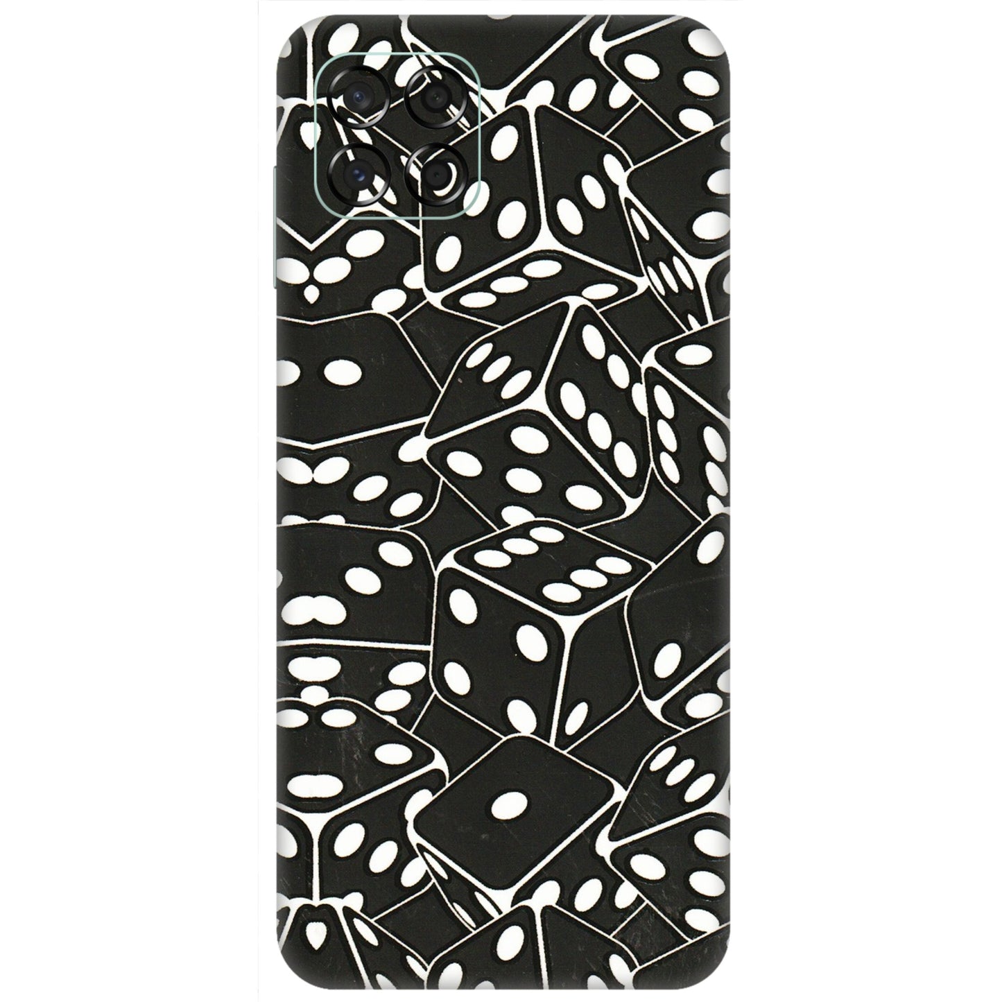 Samsung M/F/Note/Flip and C Phone Skins (All Models) - Big Black Dices - 3D Embossed Finish (L-106) Samsung Galaxy M53 (5G)