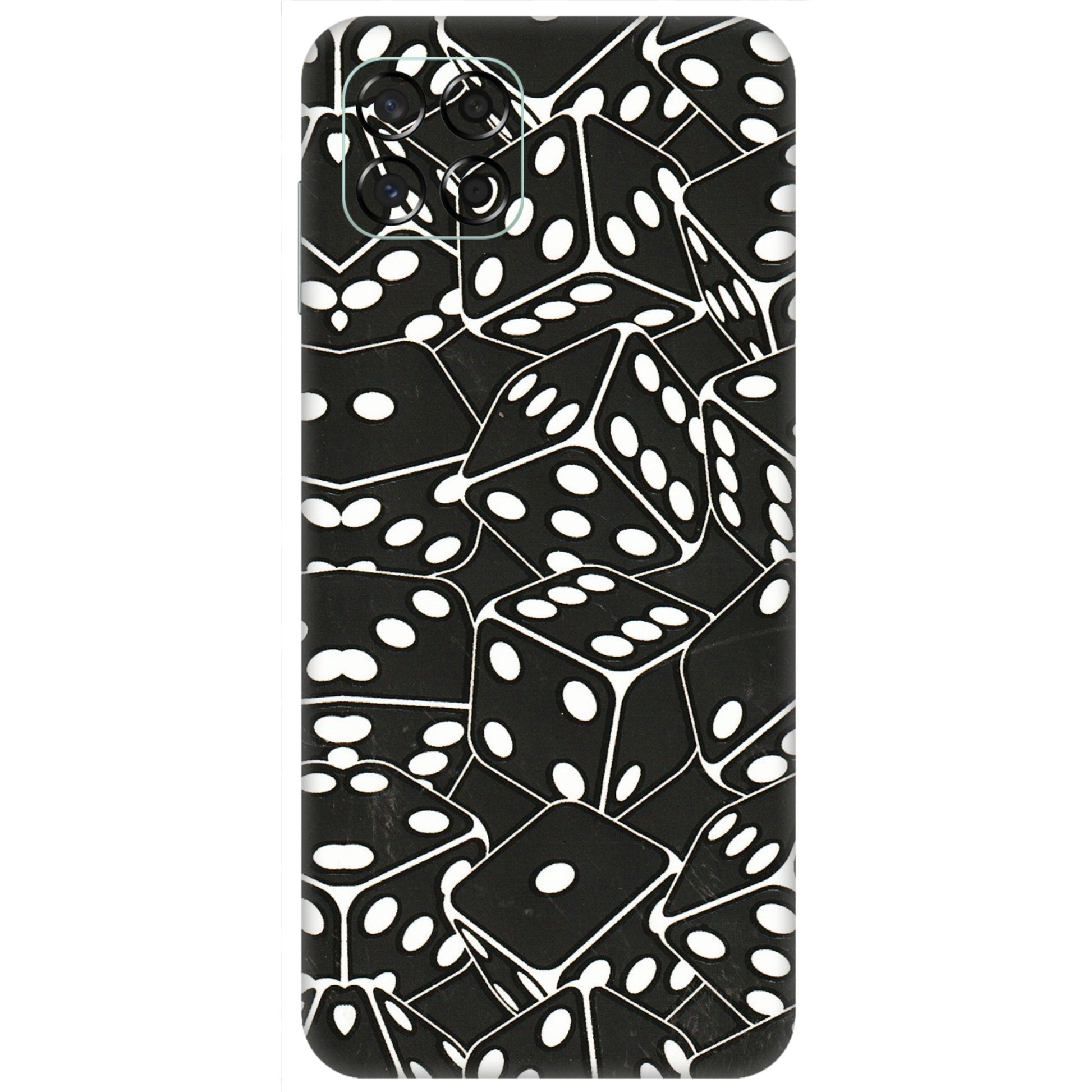 Samsung M/F/Note/Flip and C Phone Skins (All Models) - Big Black Dices - 3D Embossed Finish (L-106) Samsung Galaxy M53 (5G)