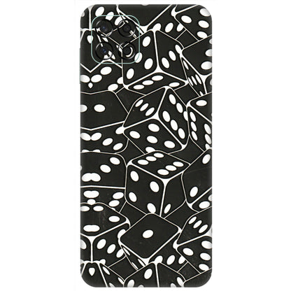 Samsung M/F/Note/Flip and C Phone Skins (All Models) - Big Black Dices - 3D Embossed Finish (L-106) Samsung Galaxy M53 (5G)