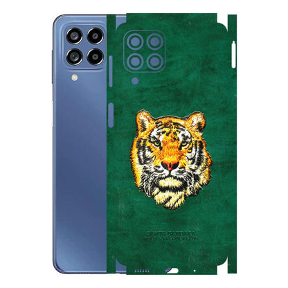 Samsung M/F/Note/Flip and C Phone Skins (All Models) - Leather Feel Tiger - 3D Embossed Finish (L-111) Samsung Galaxy M53 (5G)