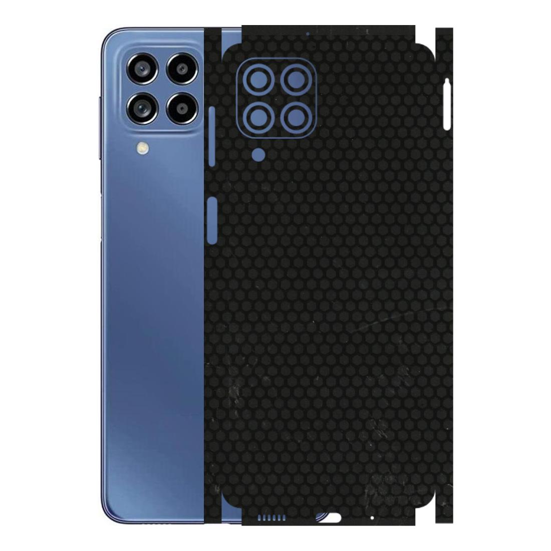 Samsung M/F/Note/Flip and C Phone Skins (All Models) - Black honeycomb - 3D Embossed Finish (L-114) Samsung Galaxy M53 (5G)