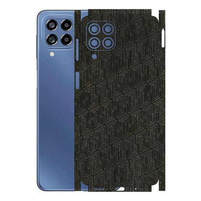 Samsung M/F/Note/Flip and C Phone Skins (All Models) - Black Abstract Pattern - 3D Embossed Finish (L-117) Samsung Galaxy M53 (5G)
