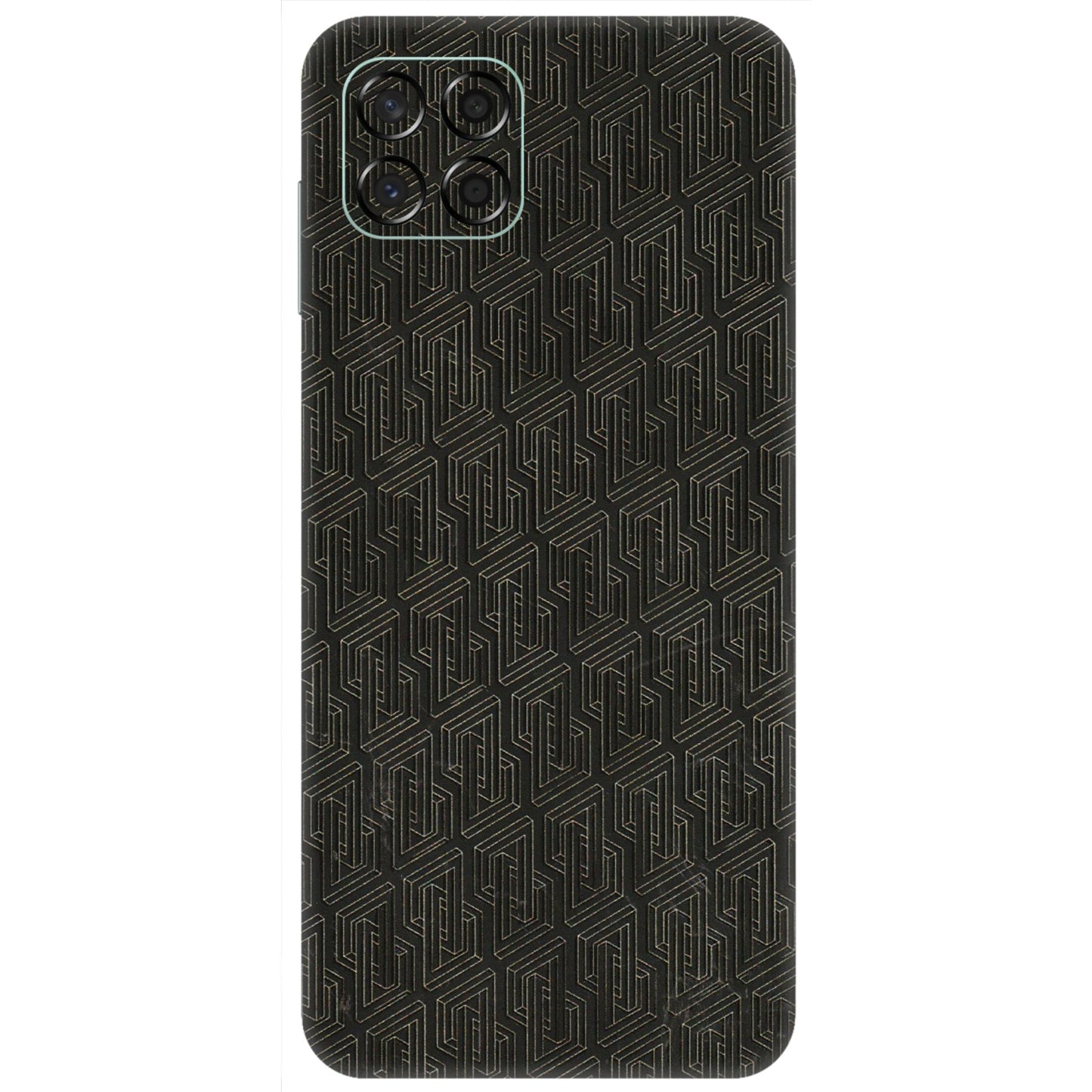 Samsung M/F/Note/Flip and C Phone Skins (All Models) - Black Abstract Pattern - 3D Embossed Finish (L-117) Samsung Galaxy M53 (5G)