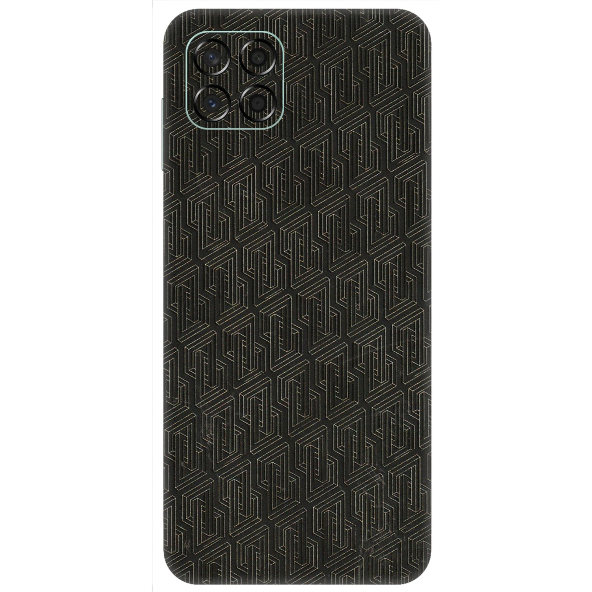 Samsung M/F/Note/Flip and C Phone Skins (All Models) - Black Abstract Pattern - 3D Embossed Finish (L-117) Samsung Galaxy M53 (5G)