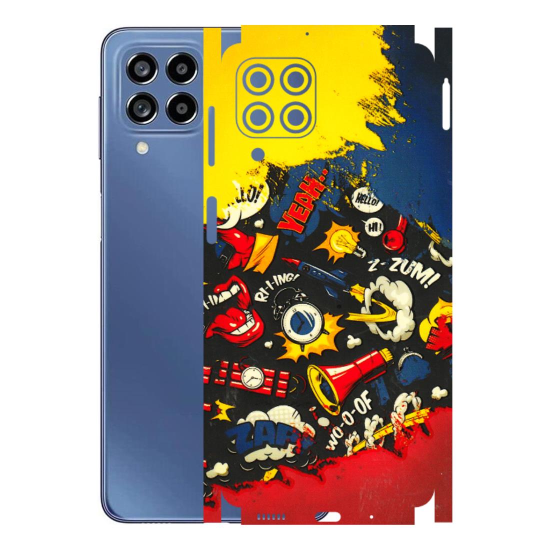 Samsung M/F/Note/Flip and C Phone Skins (All Models) - Pacific Doodle Art - 3D Embossed Finish (L-120) Samsung Galaxy M53 (5G)