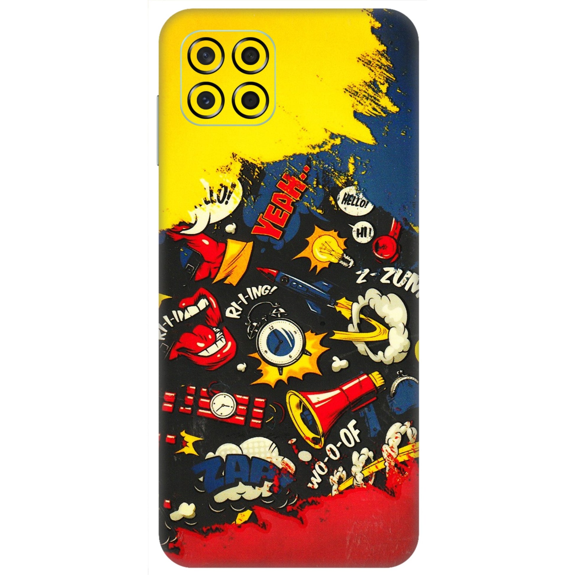Samsung M/F/Note/Flip and C Phone Skins (All Models) - Pacific Doodle Art - 3D Embossed Finish (L-120) Samsung Galaxy M53 (5G)