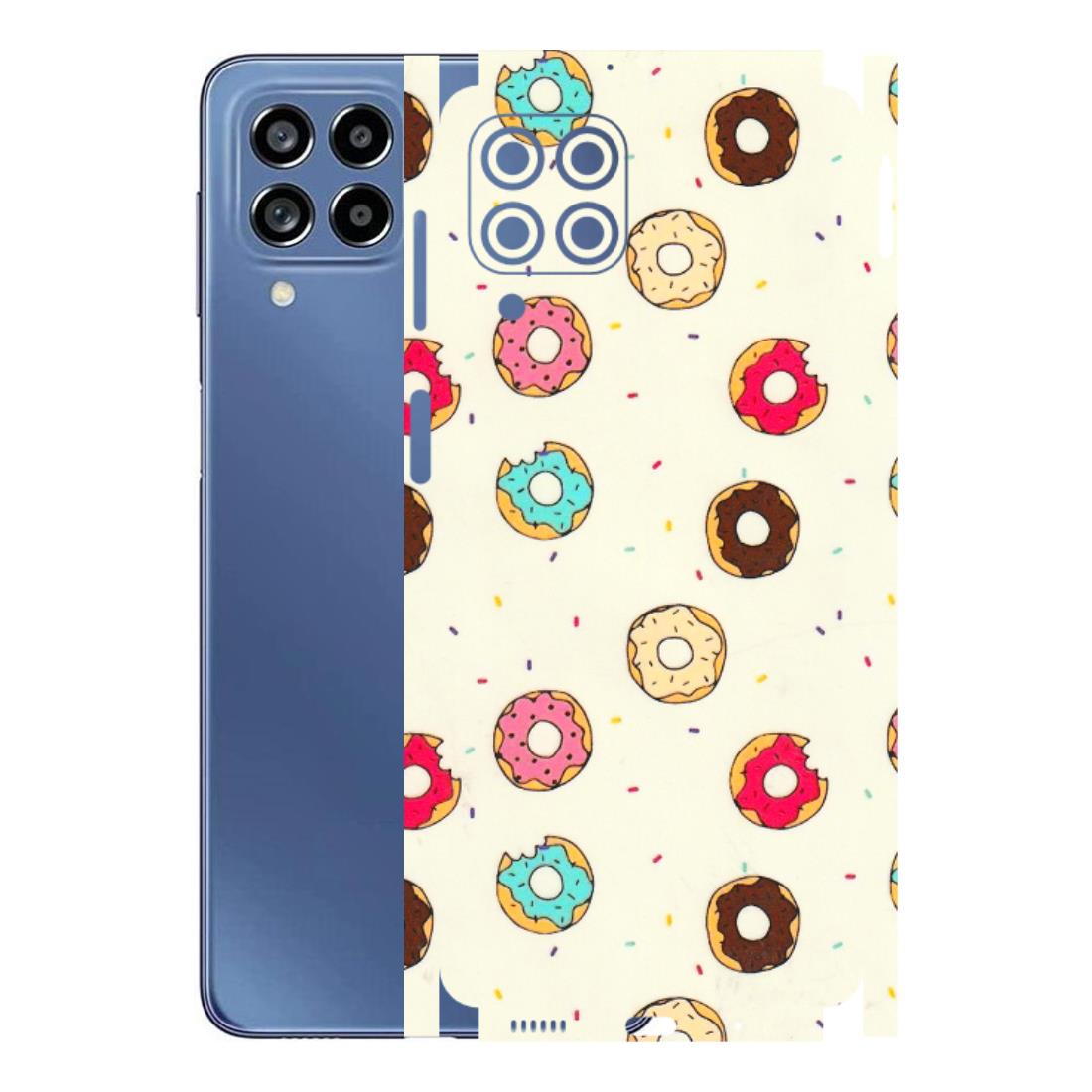 Samsung M/F/Note/Flip and C Phone Skins (All Models) - Mini Donuts Doodle Art - 3D Embossed Finish (L-122) Samsung Galaxy M53 (5G)
