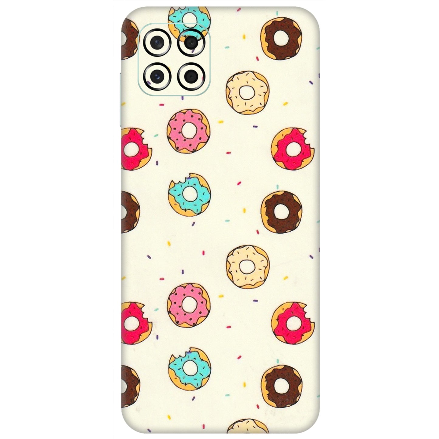 Samsung M/F/Note/Flip and C Phone Skins (All Models) - Mini Donuts Doodle Art - 3D Embossed Finish (L-122) Samsung Galaxy M53 (5G)
