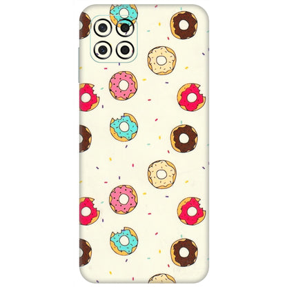 Samsung M/F/Note/Flip and C Phone Skins (All Models) - Mini Donuts Doodle Art - 3D Embossed Finish (L-122) Samsung Galaxy M53 (5G)