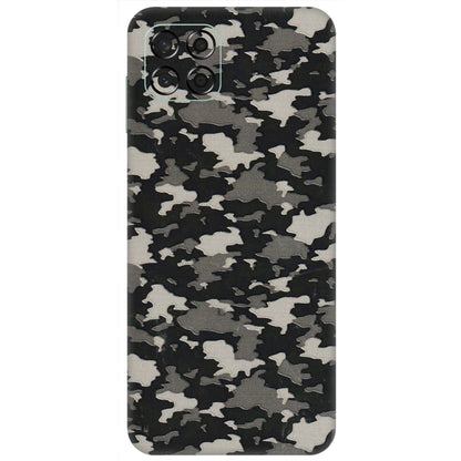 Samsung M/F/Note/Flip and C Phone Skins (All Models) - Black/Grey Camoflaunge - 3D Embossed Finish (L-142) Samsung Galaxy M53 (5G)