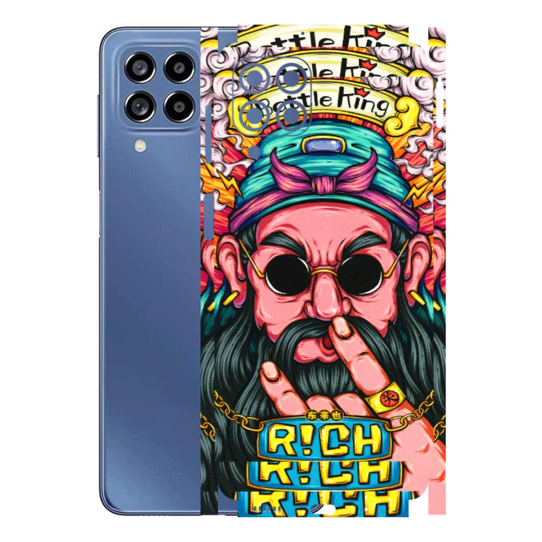 Samsung M/F/Note/Flip and C Phone Skins (All Models) - Battle King Dude Face - 3D Embossed Finish (L-178) Samsung Galaxy M53 (5G)