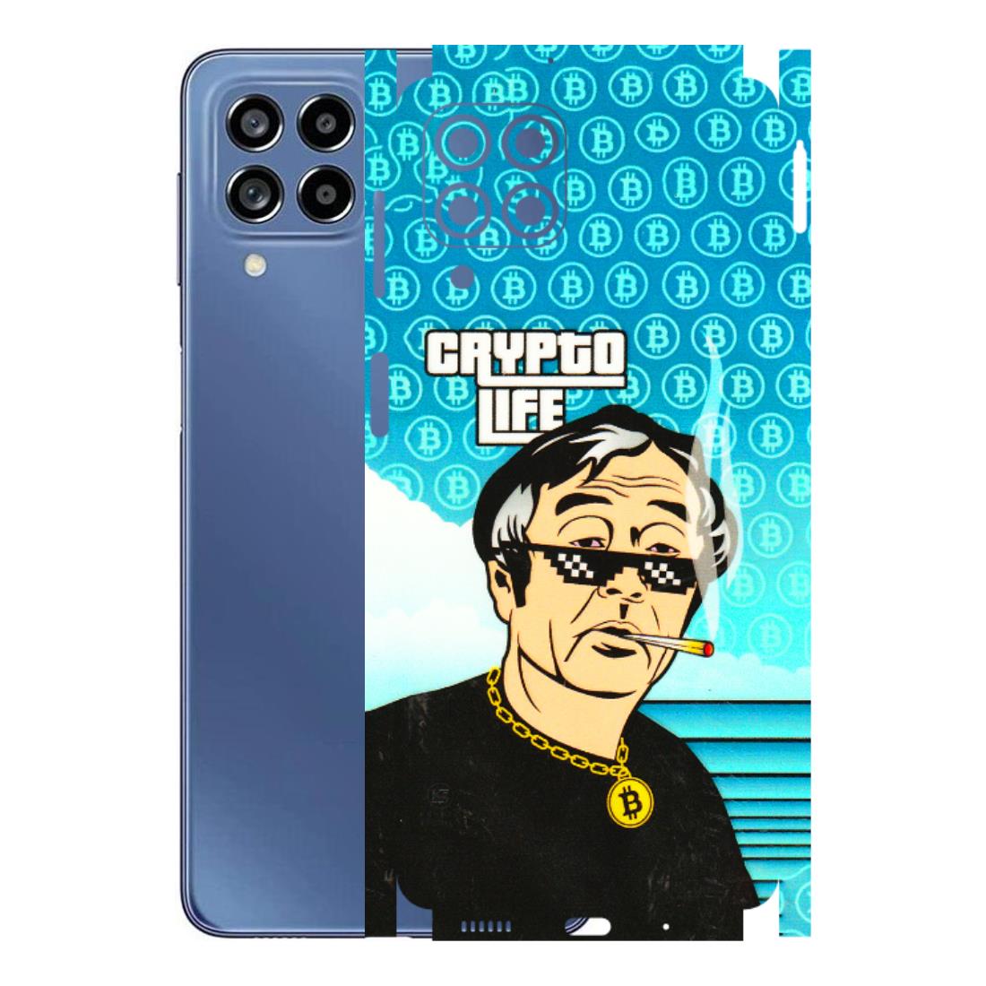 Samsung M/F/Note/Flip and C Phone Skins (All Models) - Crypto Thug Life - 3D Embossed Finish (L-179) Samsung Galaxy M53 (5G)