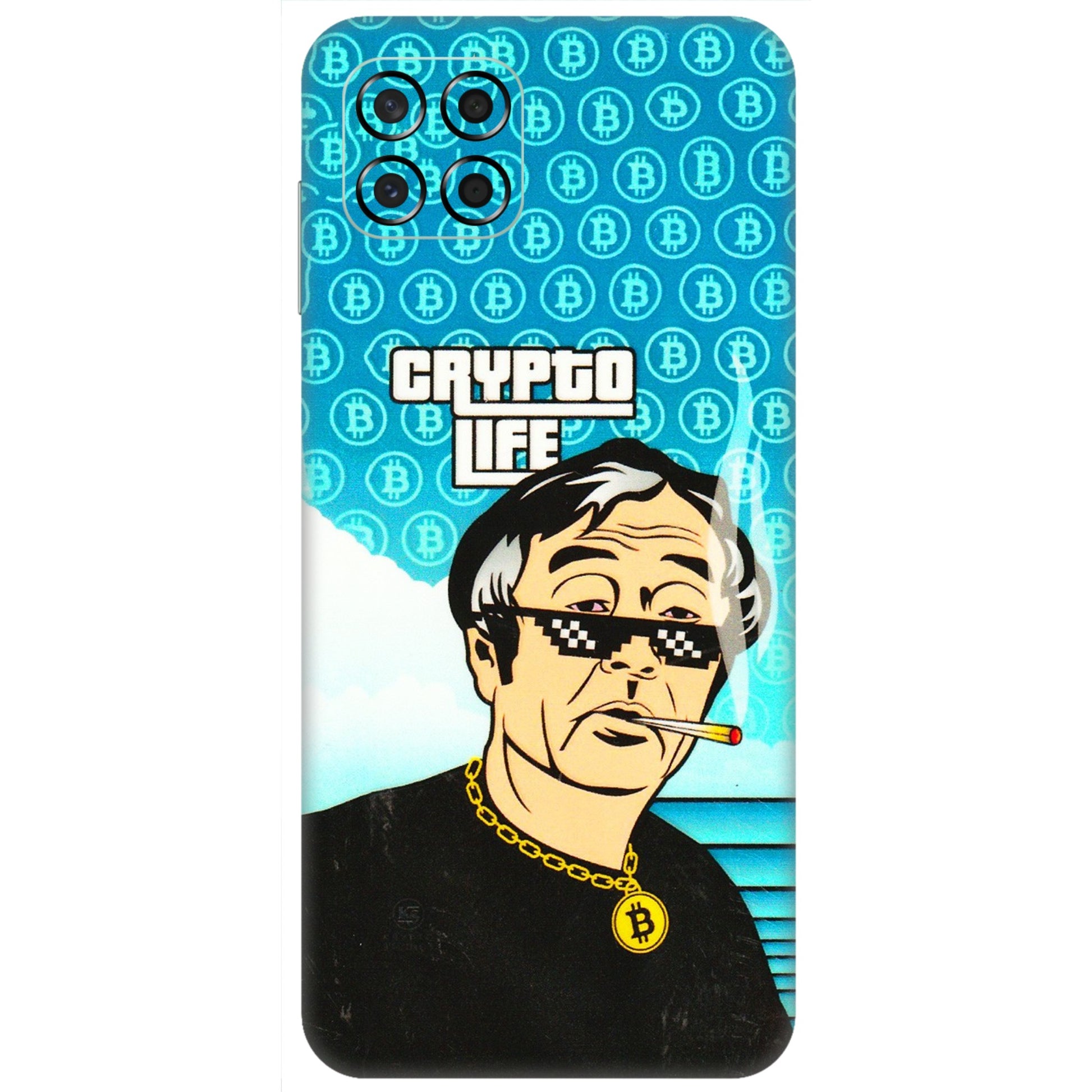 Samsung M/F/Note/Flip and C Phone Skins (All Models) - Crypto Thug Life - 3D Embossed Finish (L-179) Samsung Galaxy M53 (5G)